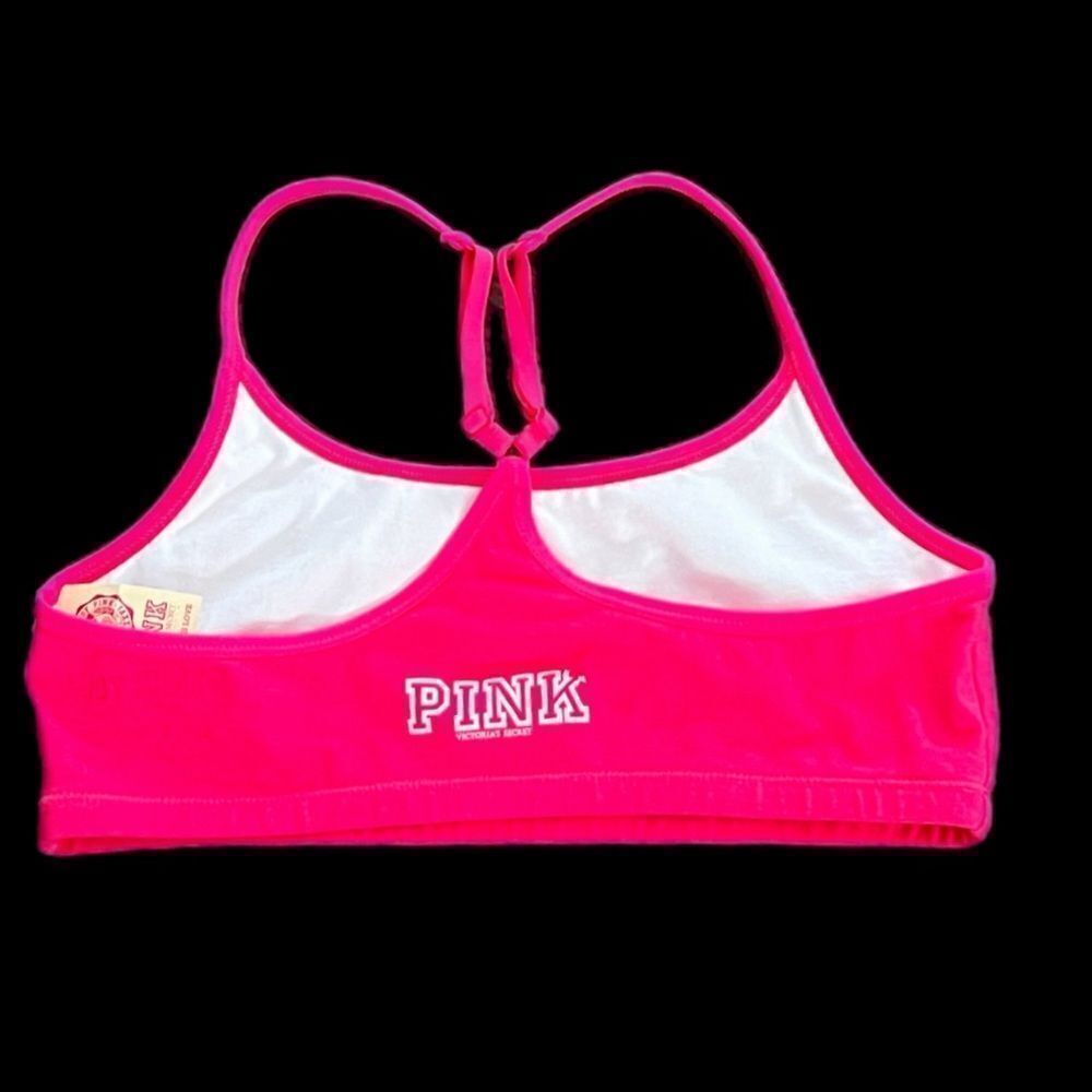 Victoria’s Secret Pink YOGA Unlined Lounge Racerback bralette bra Pink Small